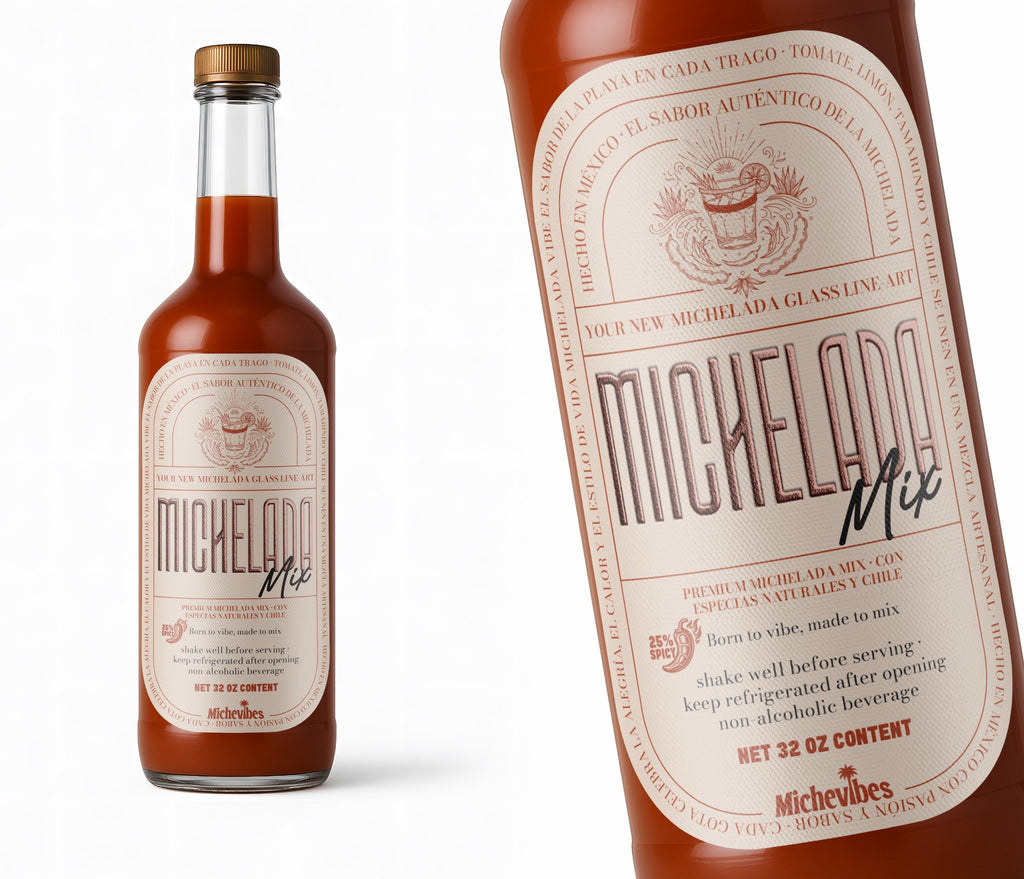 MicheVibes Premium Michelada Mix – 32oz (Glass Bottle)
